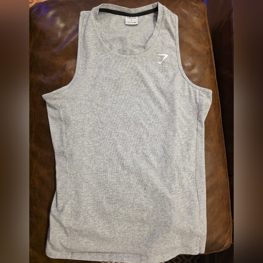 Gymshark React Tank - Light Grey Core Marl (Large)